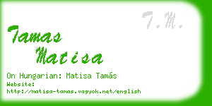 tamas matisa business card